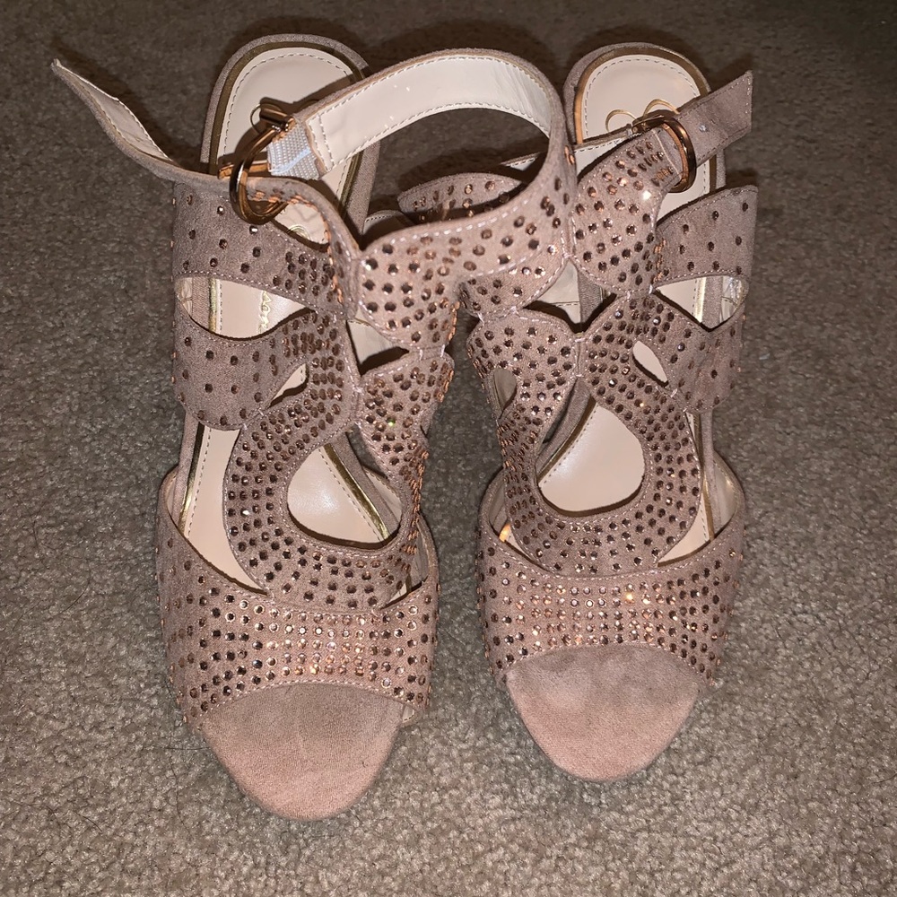 Nude Sparkly Heels